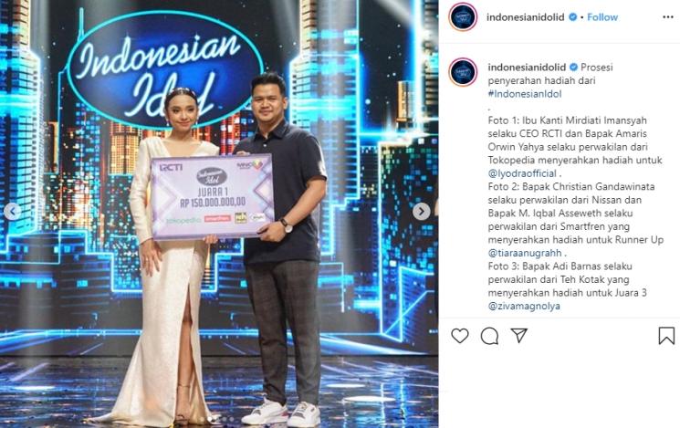 Lyodra Indonesia Idol 2020 (Instagram/@indonesianidolid)