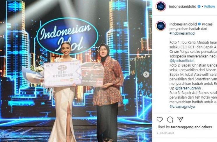 Lyodra Ginting jadi juara Indonesian Idol. (Instagram/IndonesianIdol)
