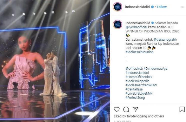 Lyodra Ginting jadi juara Indonesian Idol. (Instagram/IndonesianIdol)