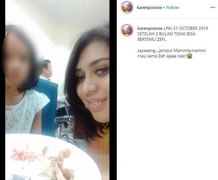 Karen Poore dan Mendiang Zefania (Instagram/@karenpoore)