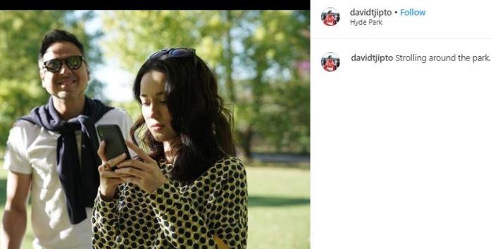 Julie Estelle dan David Tjiptobintoro. (Instagram/davidtjipto)
