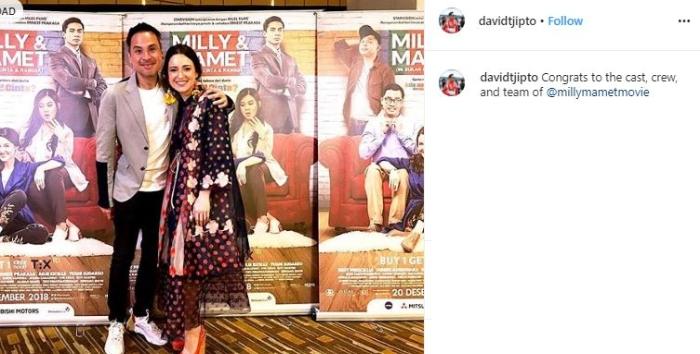 Julie Estelle dan David Tjiptobintoro. (Instagram/davidtjipto)
