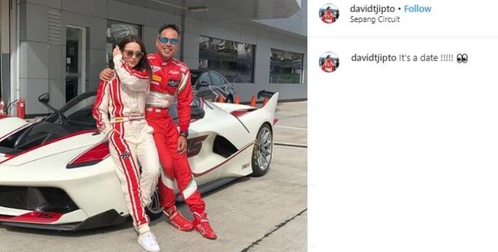 Julie Estelle dan David Tjiptobintoro. (Instagram/davidtjipto)
