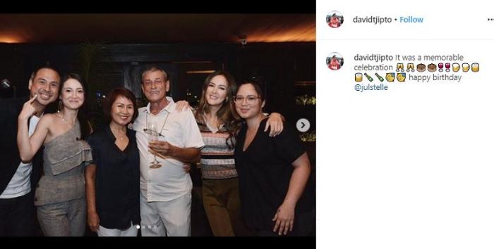 Julie Estelle dan David Tjiptobintoro. (Instagram/davidtjipto)