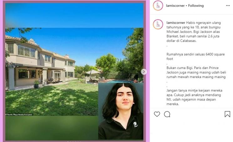 Rumah Baru Blanket Jackson (Instagram/@lamiscorner)