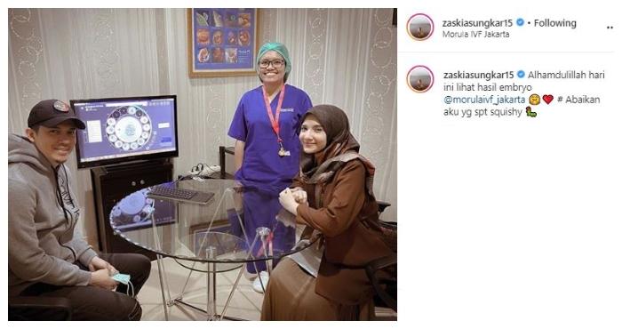 Zaskia Sungkar dan Irwansyah. (Instagram/@zaskiasungkar15)
