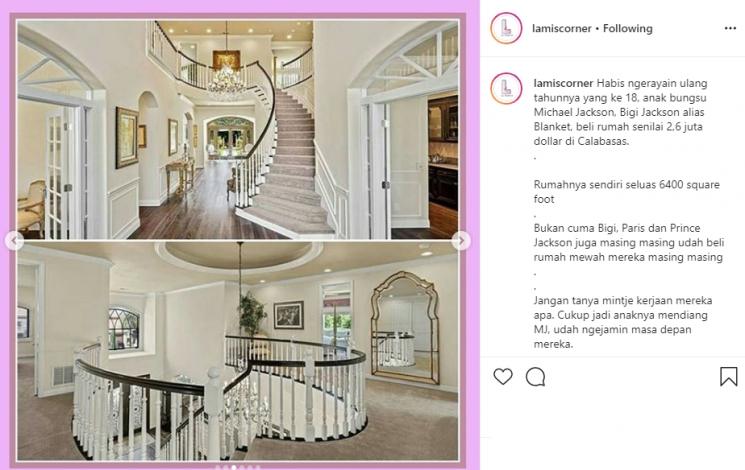 Rumah Baru Blanket Jackson (Instagram/@lamiscorner)