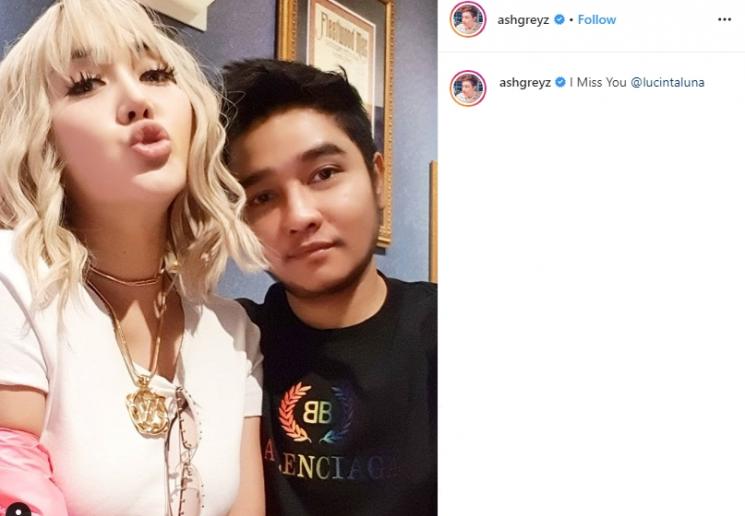 Abash dan Lucinta Luna (Instagram/@ashgreyz)