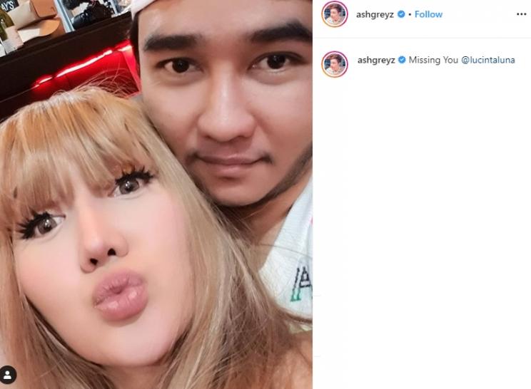 Abash dan Lucinta Luna (Instagram/@ashgreyz)
