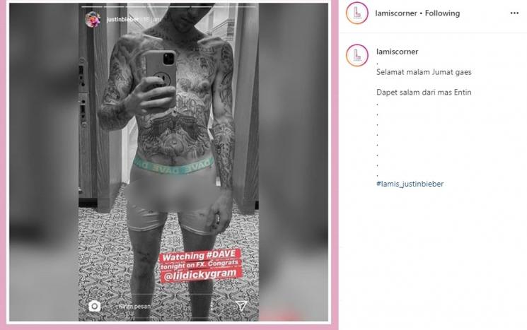 Justin Bieber Pakai Celana Ketat (Instagram/@lamiscorner)