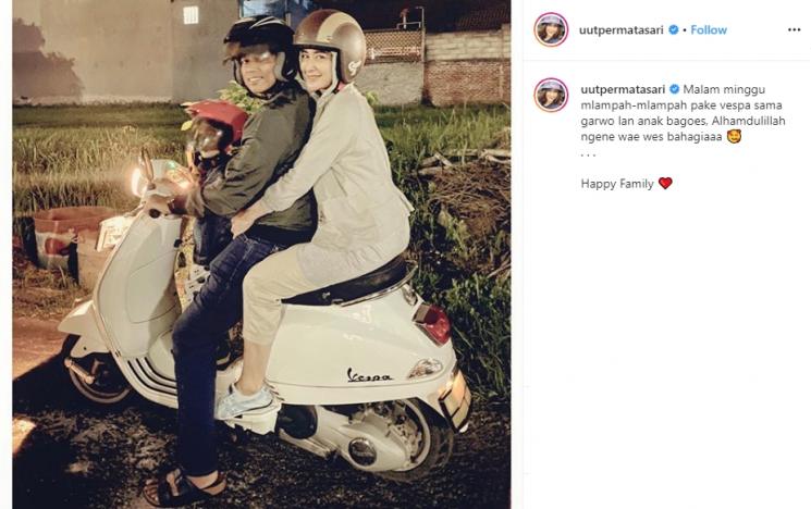 Potret harmonis keluarga Uut Permatasari (Instagram/@uutpermatasari)