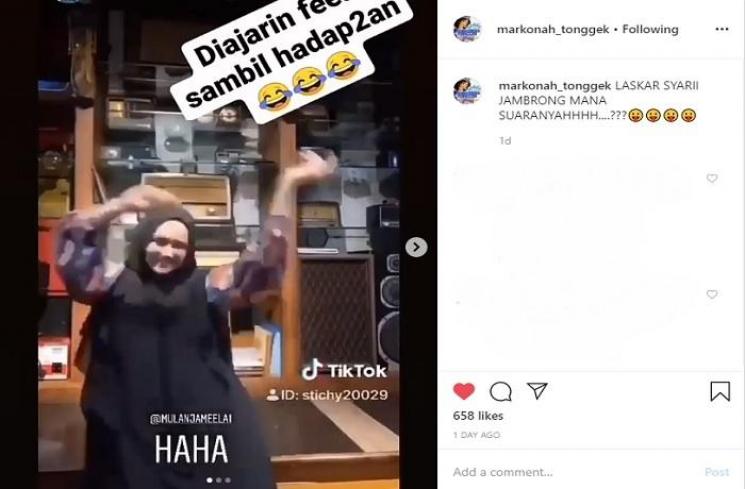 Mulan Jameela main TikTok (Instagram @markonah_tonggek)