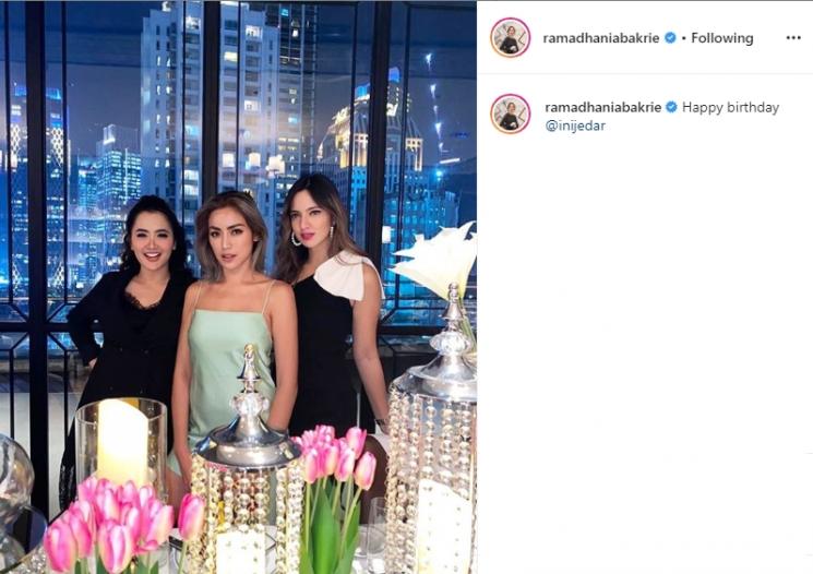 Nia Ramadhani, Jessica Iskandar dan Vega Darwanti (Instagram/@ramadhaniabakrie)