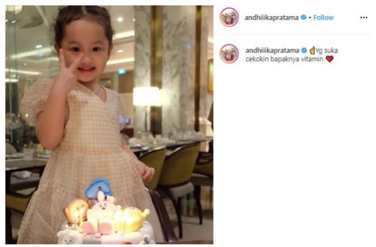 Ulang tahun anak keempat Ussy Sulistiawaty. (Instagram/@andhiiikapratama)