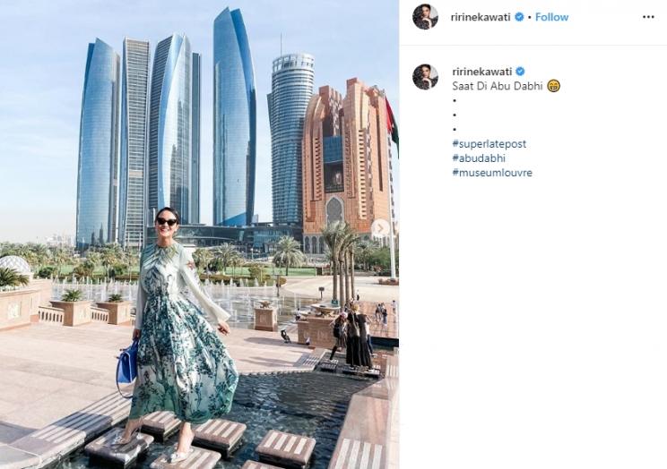 Gaya liburan Ririn Ekawati (Instagram/@ririnekawati)
