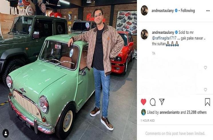 Raffi Ahmad beli mobil tanpa nawar (Instagram @andreastaulany)