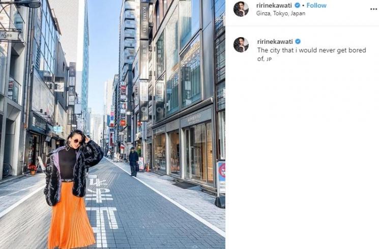 Gaya liburan Ririn Ekawati (Instagram/@ririnekawati)