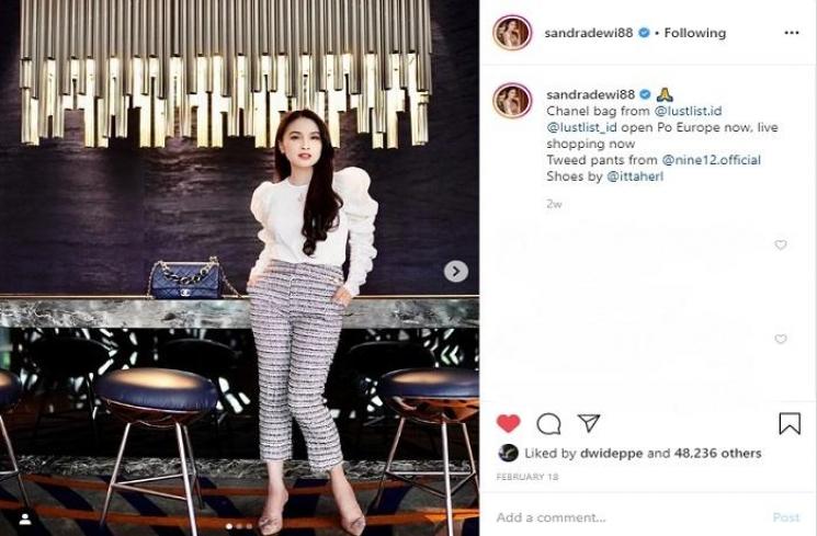 Sandra Dewi (Instagram @sandradewi88)