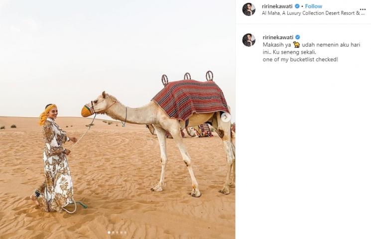 Gaya liburan Ririn Ekawati (Instagram/@ririnekawati)