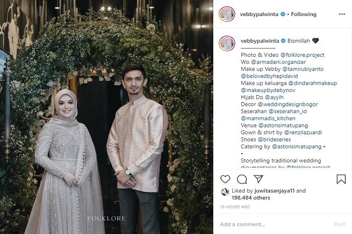 Vebby Palwinta lamaran (Instagram @vebbypalwinta)