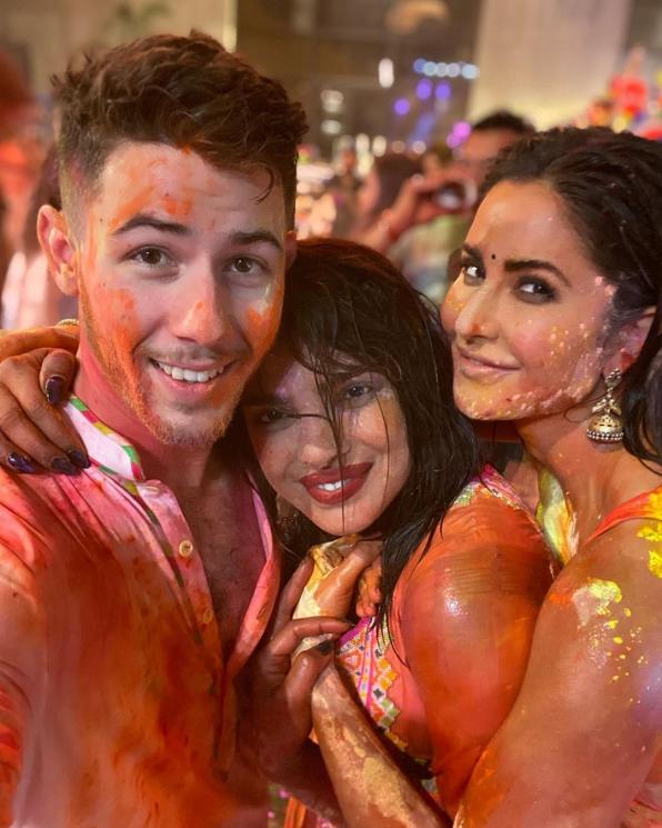 Priyanka Chopra dan Nick Jonas serta Katrina Kaif (Instagram/@nickjonas)