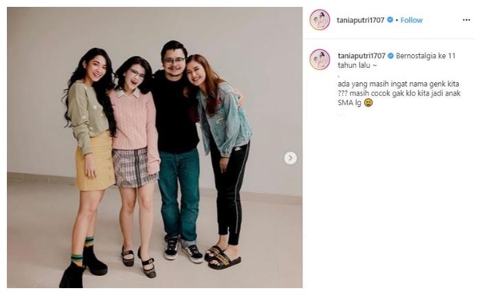 Geng D'Rainbow sinetron Kepompong. (Instagram/@taniaputri1707)