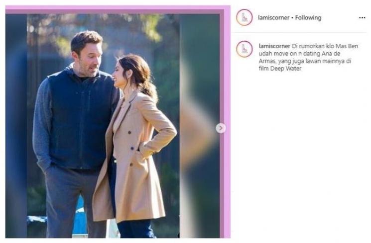 Ben Affleck dan Ana de Armas. (Instagram/@lamiscorner)