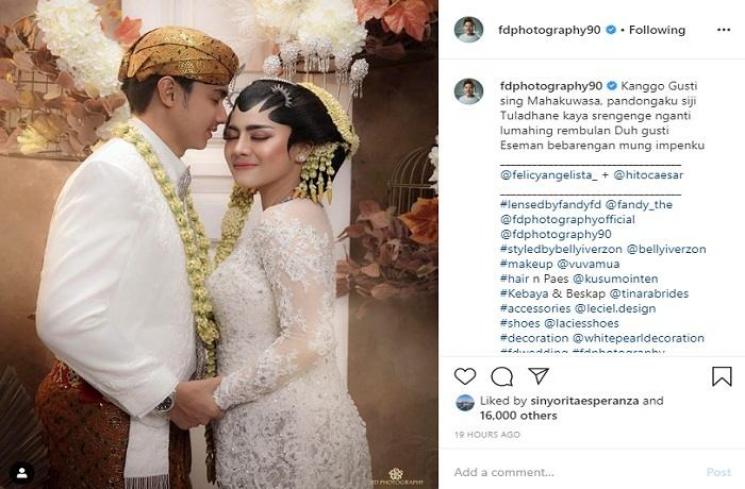 Caesar Hito dan Felicya Angelista (Instagram @fdphotography90)