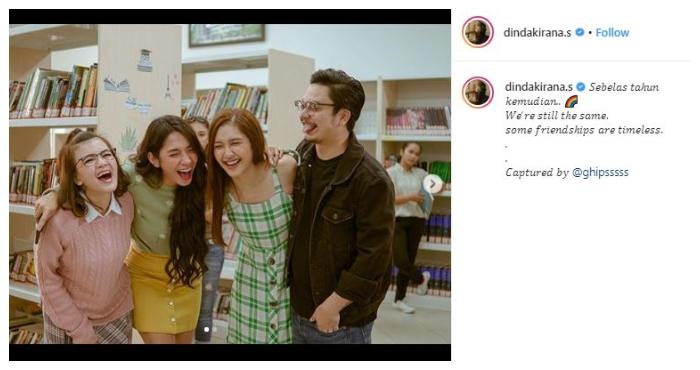 Geng D'Rainbow sinetron Kepompong. (Instagram/@dindakirana.s)