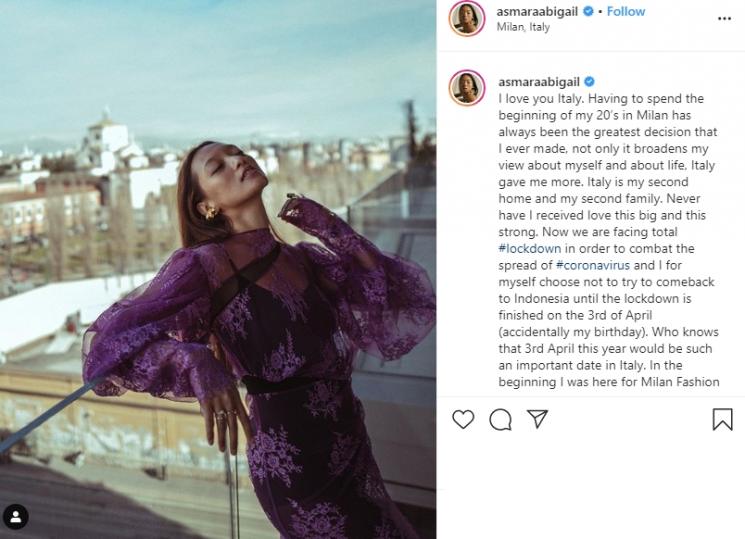 Potret Asmara Abigail di Milan, Italia (Instagram/@asmaraabigail)