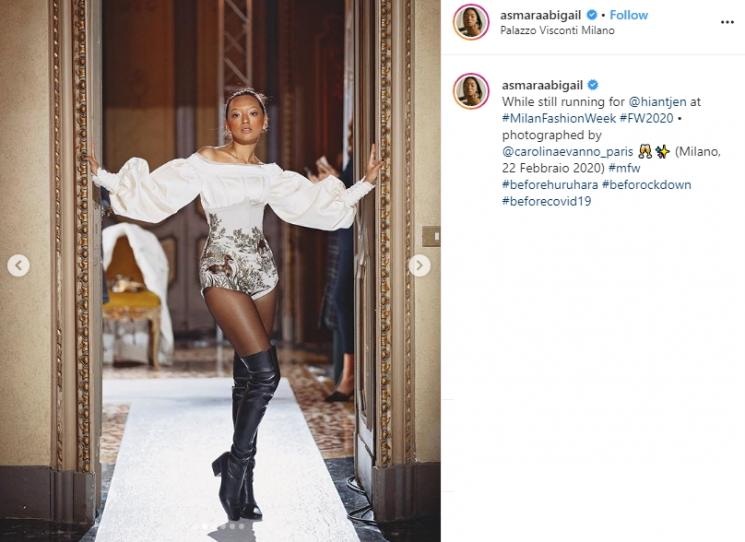 Potret Asmara Abigail di Milan, Italia (Instagram/@asmaraabigail)