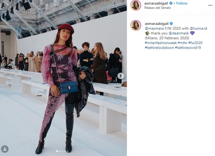 Potret Asmara Abigail di Milan, Italia (Instagram/@asmaraabigail)
