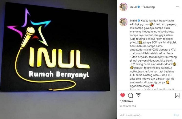 Bisnis Inul Daratista sempat dijiplak (Instagram @inul.d)