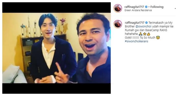 Raffi Ahmad dan Choi Siwon. (Instagram/@raffinagita1717)