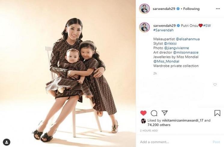 Pemotretan Sarwendah dan Kedua Putrinya (Instagram @sarwendah29)