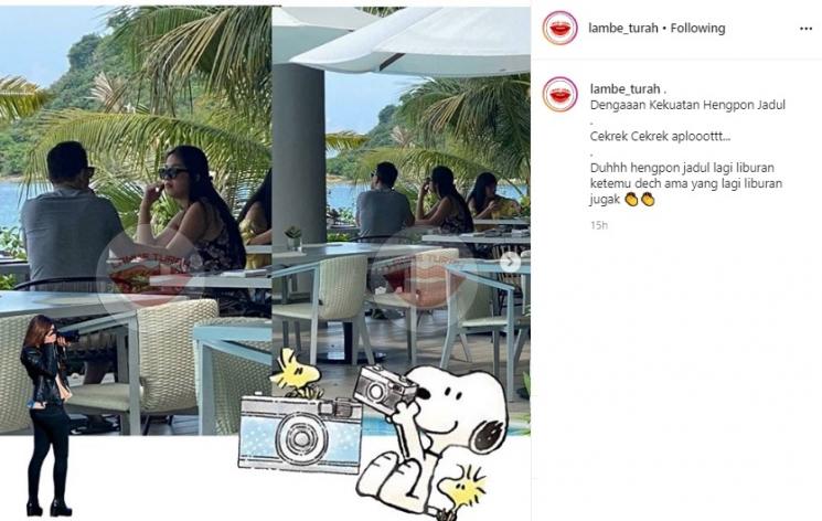 Gracia Indri terciduk liburan bareng cowok. (Instagram/@lambe_turah)
