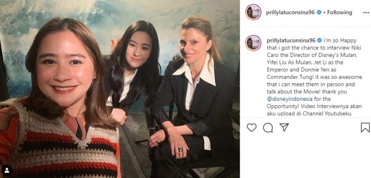 Prilly Latuconsina hadiri premier film Mulan (Instagram/@prillylatuconsina96)