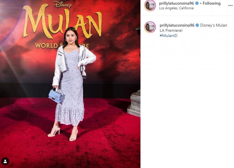 Prilly Latuconsina hadiri premier film Mulan (Instagram/@prillylatuconsina96)