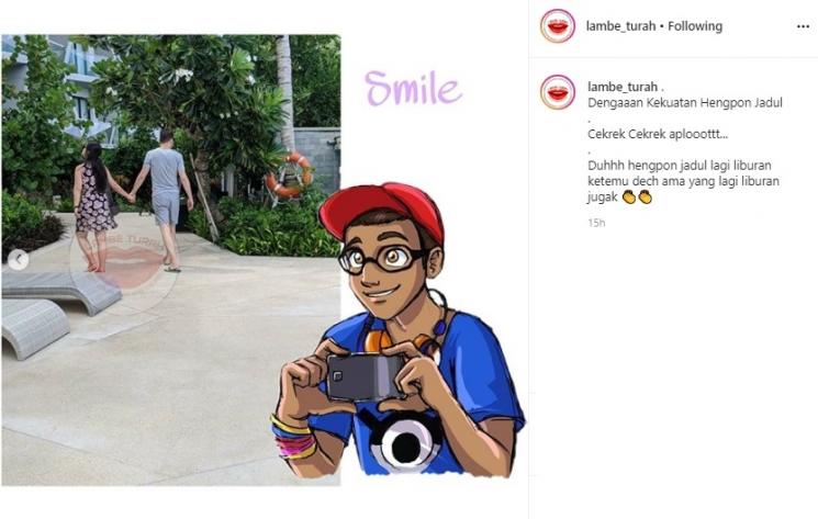 Gracia Indri terciduk liburan bareng cowok. (Instagram/@lambe_turah)