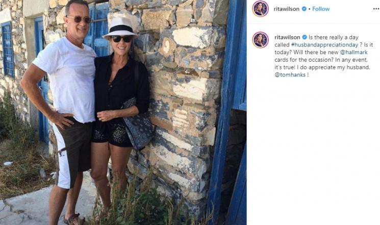 Tom Hanks dan Rita Wilson (Instagram/@ritawilson)