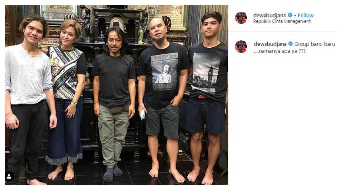 Momen akrab Maia Estianty dan Ahmad Dhani. (Instagram/@dewabudjana)