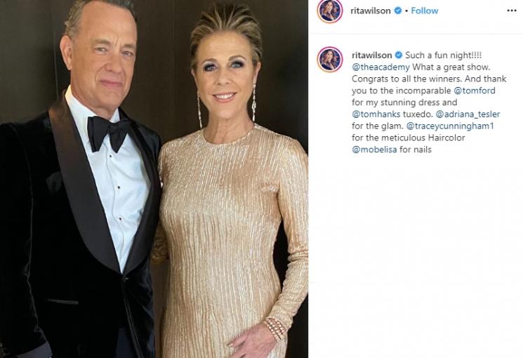 Tom Hanks dan Rita Wilson (Instagram/@ritawilson)