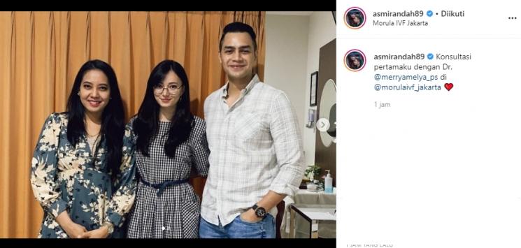 Asmirandah, Jonas Rivano dan seorang dokter (Instagram/@asmirandah89)