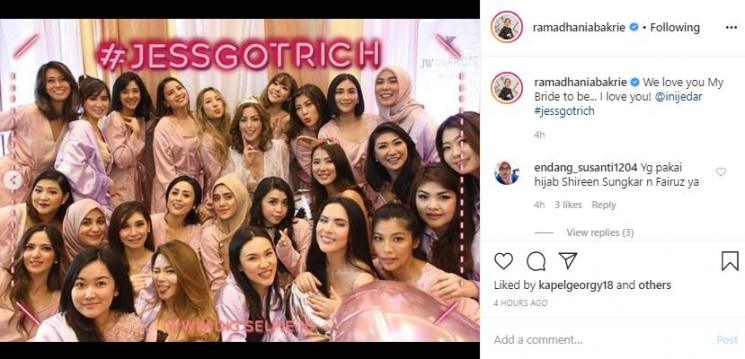 Bridal shower Jessica Iskandar. (Instagram/@jessicaiskandar_update)