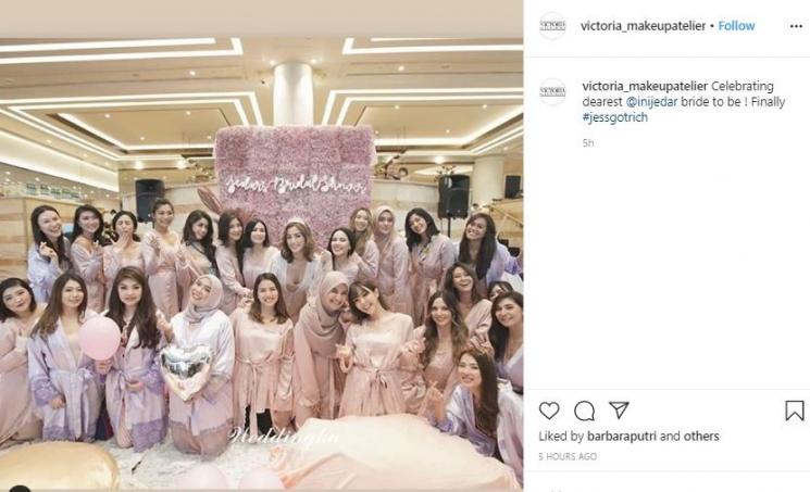 Bridal shower Jessica Iskandar. (Instagram/@victoriamakeupatelier)