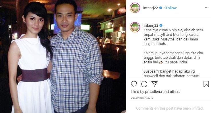 Intan RJ dan suami. (Instagram/@intanrj22)