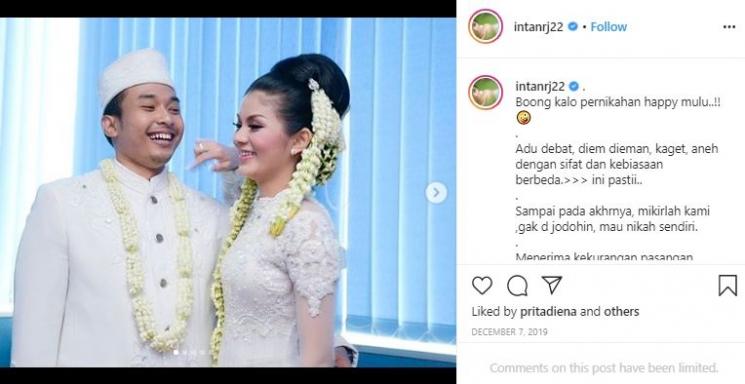 Intan RJ dan suami. (Instagram/@intanrj22)