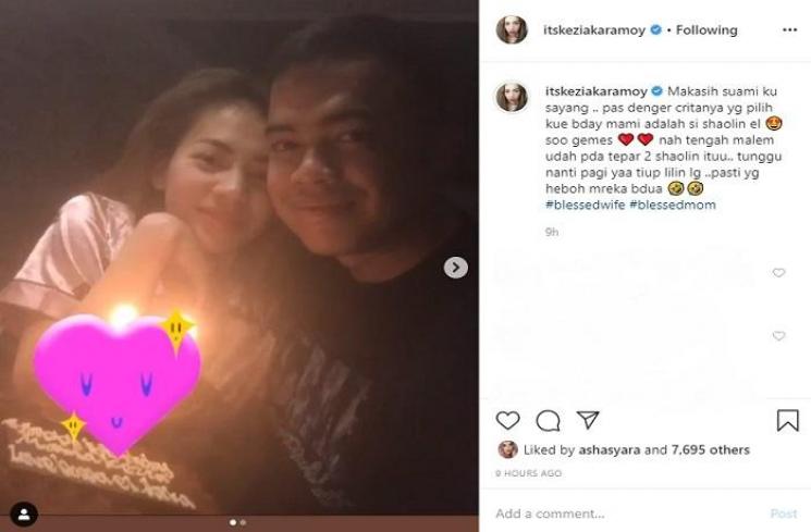 Kezia Karamoy diberi kejutan ulang tahun oleh suami (Instagram @itskeziakaramoy)