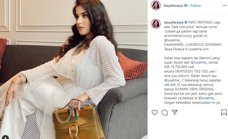 Gaya mewah Tasya Farasya (Instagram/@tasyafarasya)