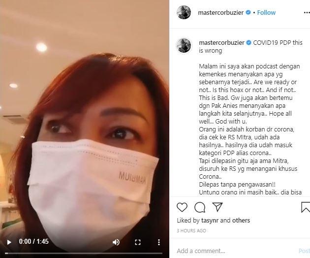 Deddy Corbuzier. (Instagram/@mastercorbuzier)